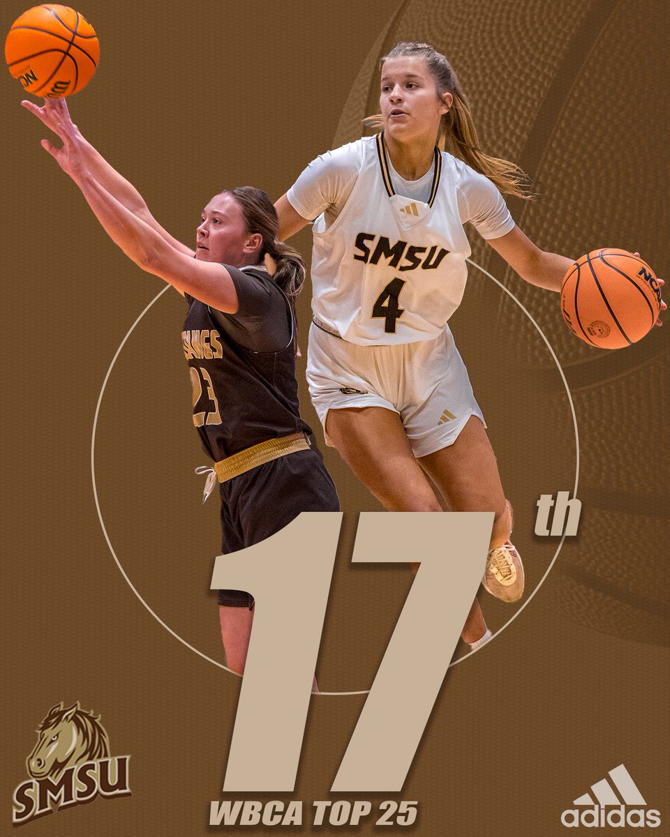 Your Mustangs remain at No. 17 in the National rankings!🏀🔥