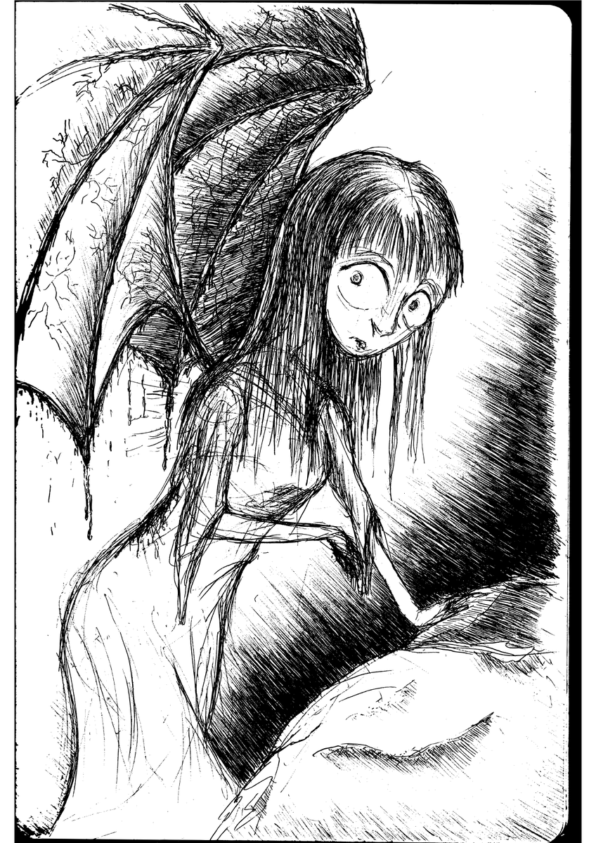 RoxRokuro's tweet photo. My inner demons
#penart #digitalart #traditionalanddigital #creepyart #demon https://t.co/QBPKvFRf52