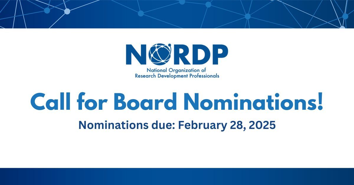 Contribute to the future of NORDP!

✉️ If you're interested in running for a position or would like to nominate a colleague for NORDP's board of directors, please visit: buff.ly/4hnfxoW to view eligibility requirements and submit a nomination form.