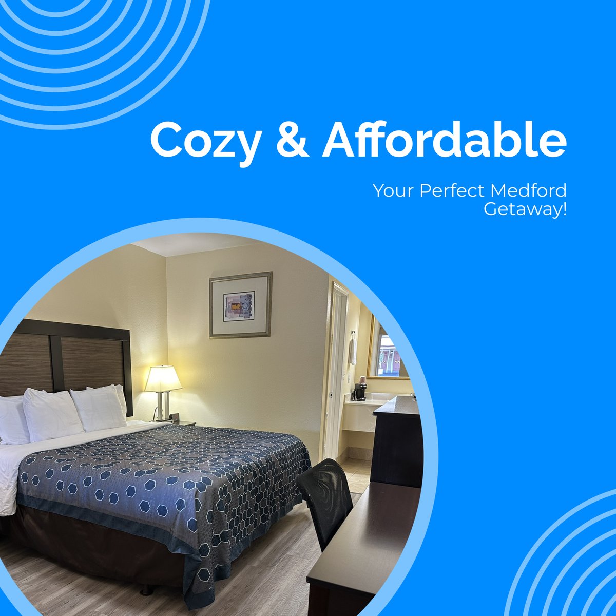 RodewayOR189's tweet image. Traveling through Southern Oregon? Make Rodeway Inn Medford your home away from home! Whether you're here for business, a family visit, or a road trip adventure, we offer clean, cozy, and budget-friendly accommodations with warm hospitality.

📞 Call us at 541-776-9194