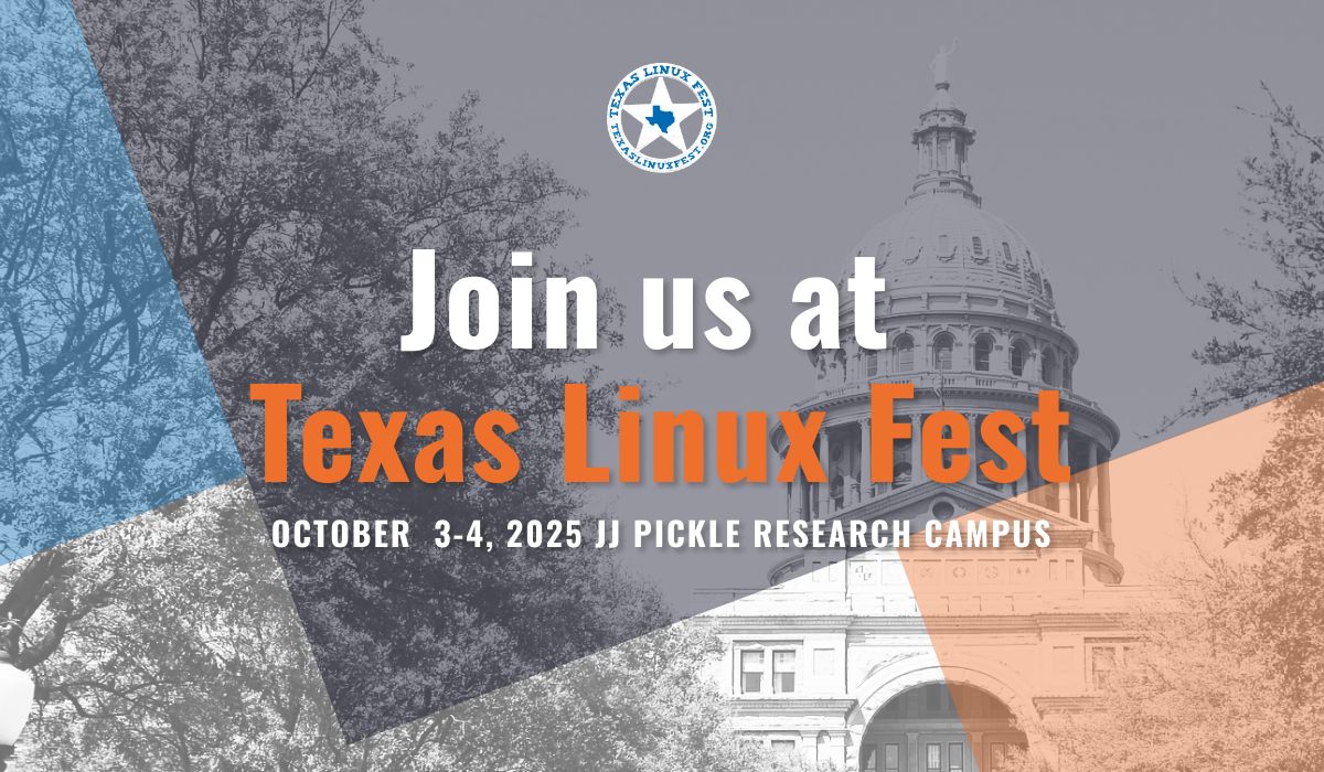 texaslinuxfest's tweet image. #TXLF is back again in 2025! 2025.texaslinuxfest.org
๐ October 3-4, 2025
๐ JJ Pickle Research Campus, Austin, TX
๐ค CFP: papercall.io/txlf2025
๐ Sponsor: 2025.texaslinuxfest.org/sponsorship/
๐๏ธ Register: 2025.texaslinuxfest.org/pricing/