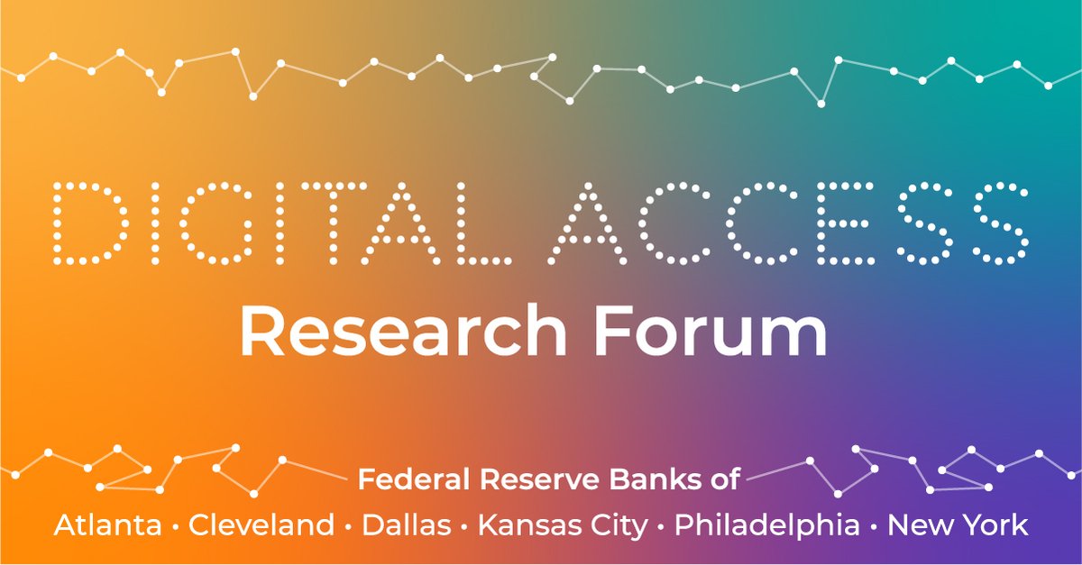 Calling all digital access researchers! Submit your proposal to present at the Federal Reserve’s Digital Access Research Forum in Kansas City, September 16-18. Proposals are due by March 14, 2025. For more information about the submission process, visit bit.ly/4b5B6Iy