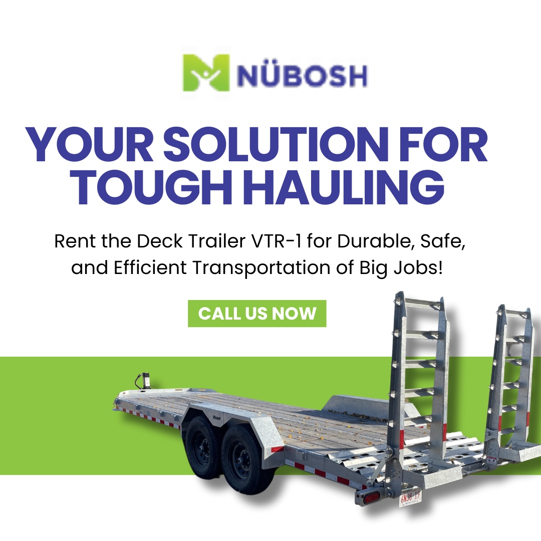 NuboshTechInc's tweet photo. Haul like a pro with the Deck Trailer VTR-1—strong, safe, and built for big jobs. 

Rent today and get your hauling needs covered efficiently! 🚛

🌐 https://t.co/FmkTFtHr1O

#HeavyEquipment #ConstructionRentals #ExcavatorRental #TrackLoader #DumperRental #EquipmentRental https://t.co/B29EVgwqmg