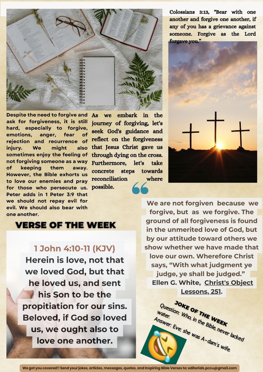 As we step into a new year, we invite you to reflect on the power of forgiveness. Our first issue of the Parklands Campus Christian Union newsletter is here—may it inspire you to know Christ deeper and make Him known.  
#KnowingHimAndMakingHimKnown #Forgiveness