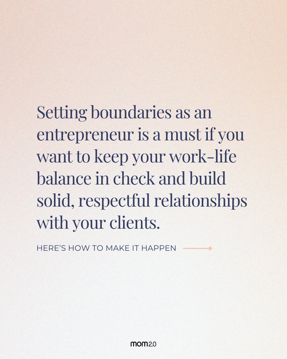 mom2summit's tweet image. Setting boundaries = respect and a happier you. 💪 What’s your #1 boundary as a boss? Let’s talk below! ⬇️ #EntrepreneurLife #WorkLifeBalance #BoundaryBoss