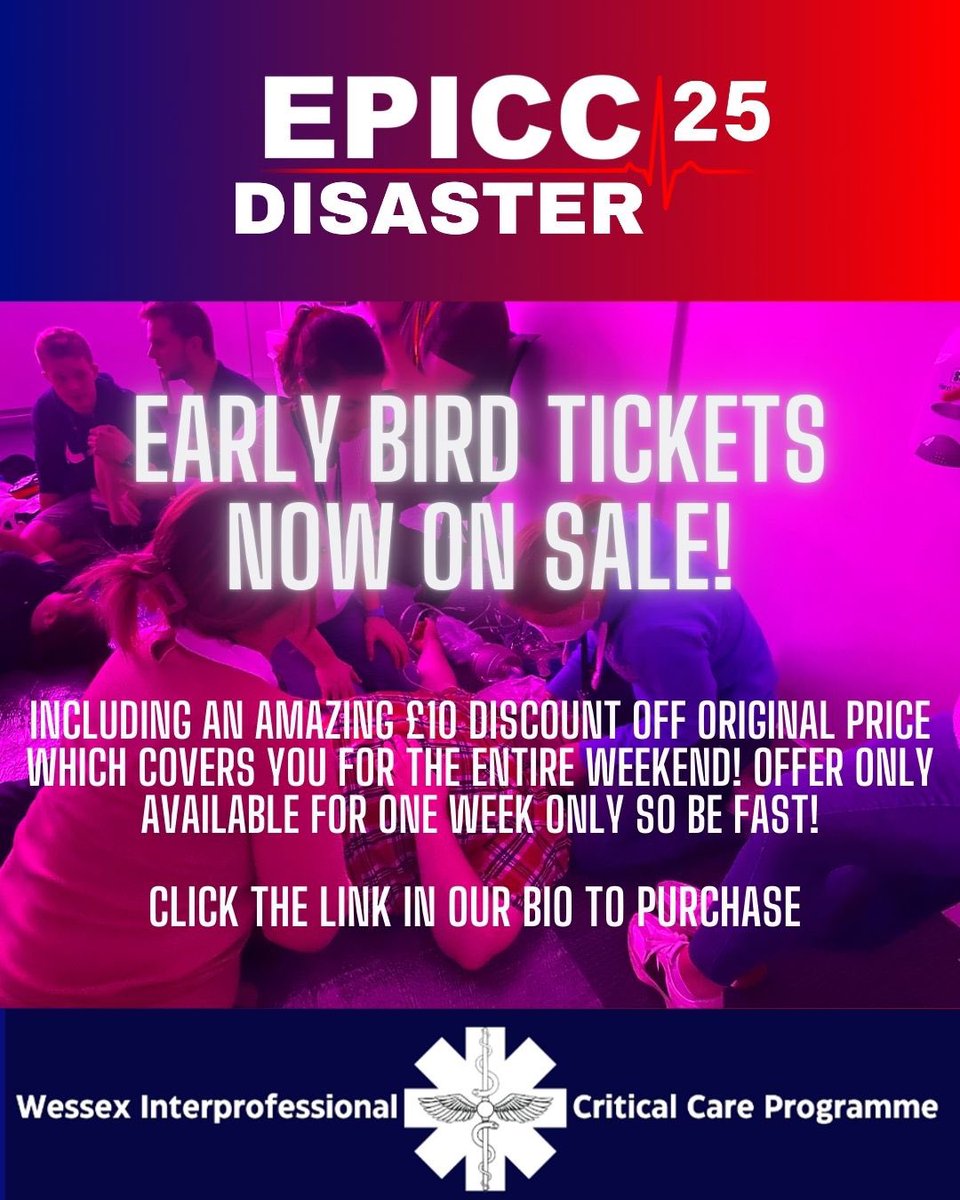 Only two days left to buy your tickets for EPICC Disasters 2025 at the discounted price!🔥🔥
Click this link to order: bookwhen.com/wessexccp