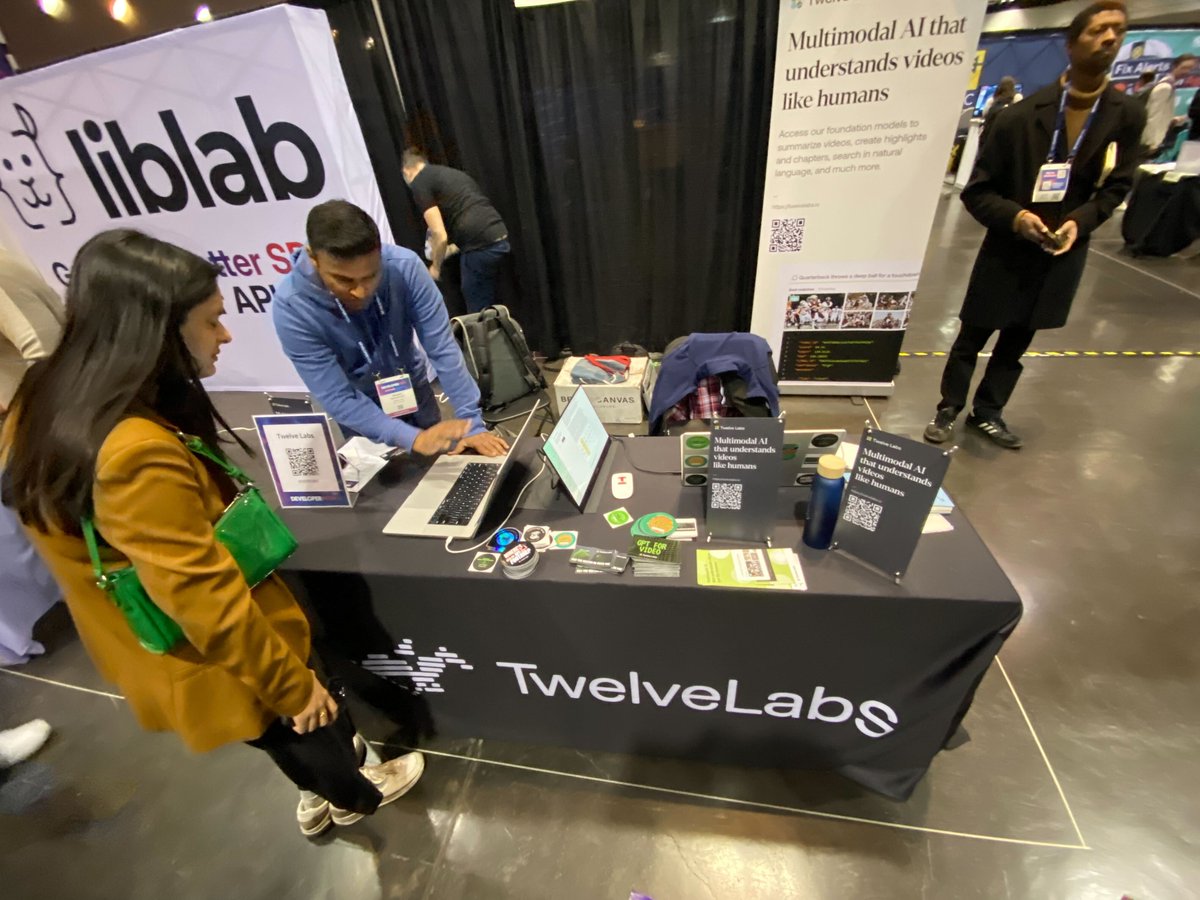 twelve_labs's tweet image. We had a blast at #DevWeek2025 with @AIDevWorld! 🚀 Huge thanks to all who swung by our booth—loved chatting with so many innovative devs and tech leaders. Check out some snapshots from the event and the incredible vibes!