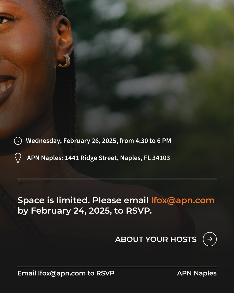 You're invited! Please join us for our February Thrive &amp; Shine event, “A Whole-Person Approach to Managing Mio-Fascial Pain" on Wednesday, February 26, 2025, from 4:30 to 6 PM.

#naplesFL #naplesmentalhealth #thriveandshineAPN #APNnaples