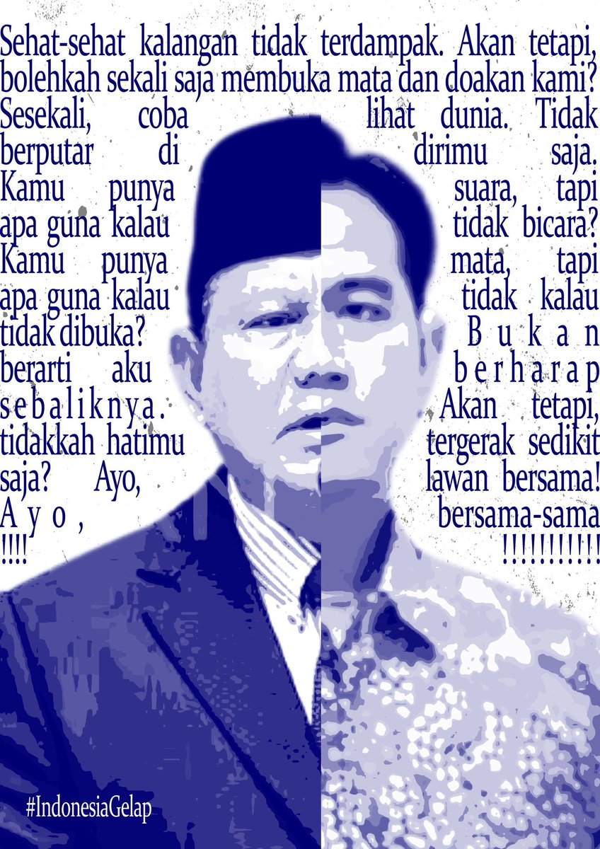 Bebas dicetak dan disebarluaskan. Ayo lawan! #IndonesiaGelap #IndonesiaGelap2025