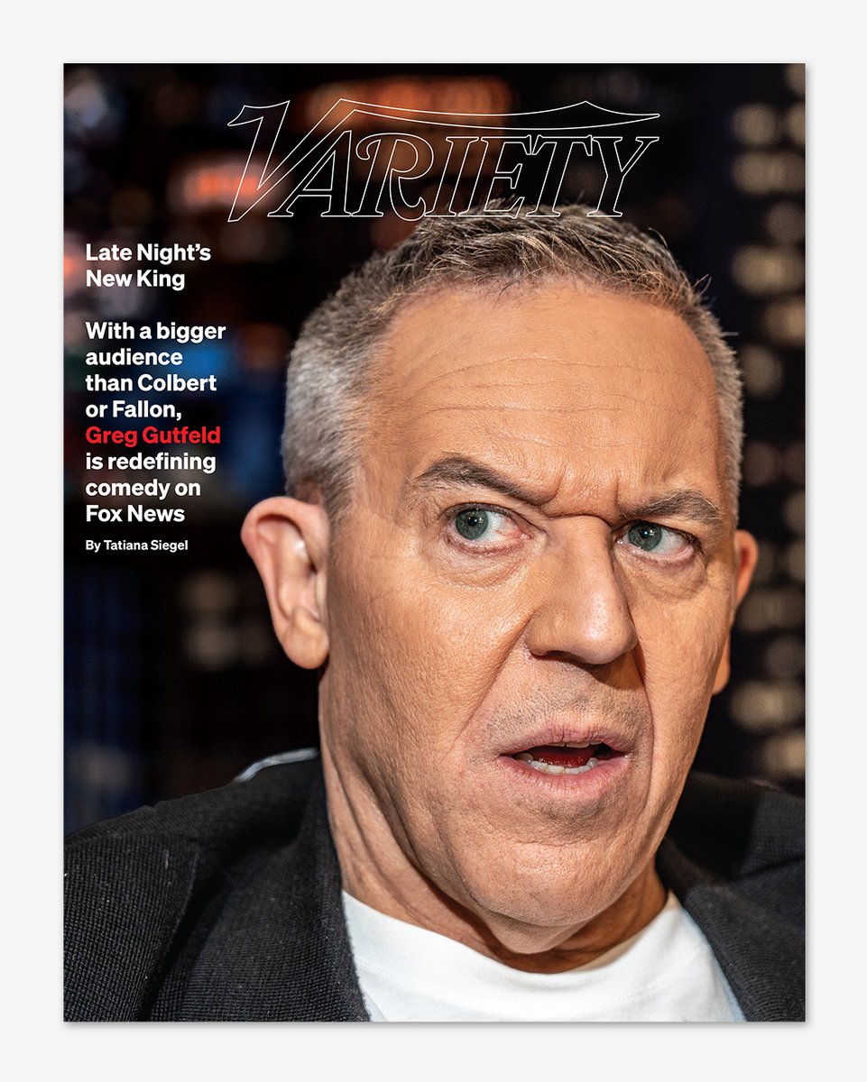NEW from me. A <a href="/Variety/">Variety</a> cover story on Greg Gutfeld, the unlikely king of late-night &amp; Fox News’ man of the moment. He’s doing it w/o celebrity guests "I don’t need it. Kimmel could have Kevin Costner on, I’d still beat him. I’d still double his ratings.”