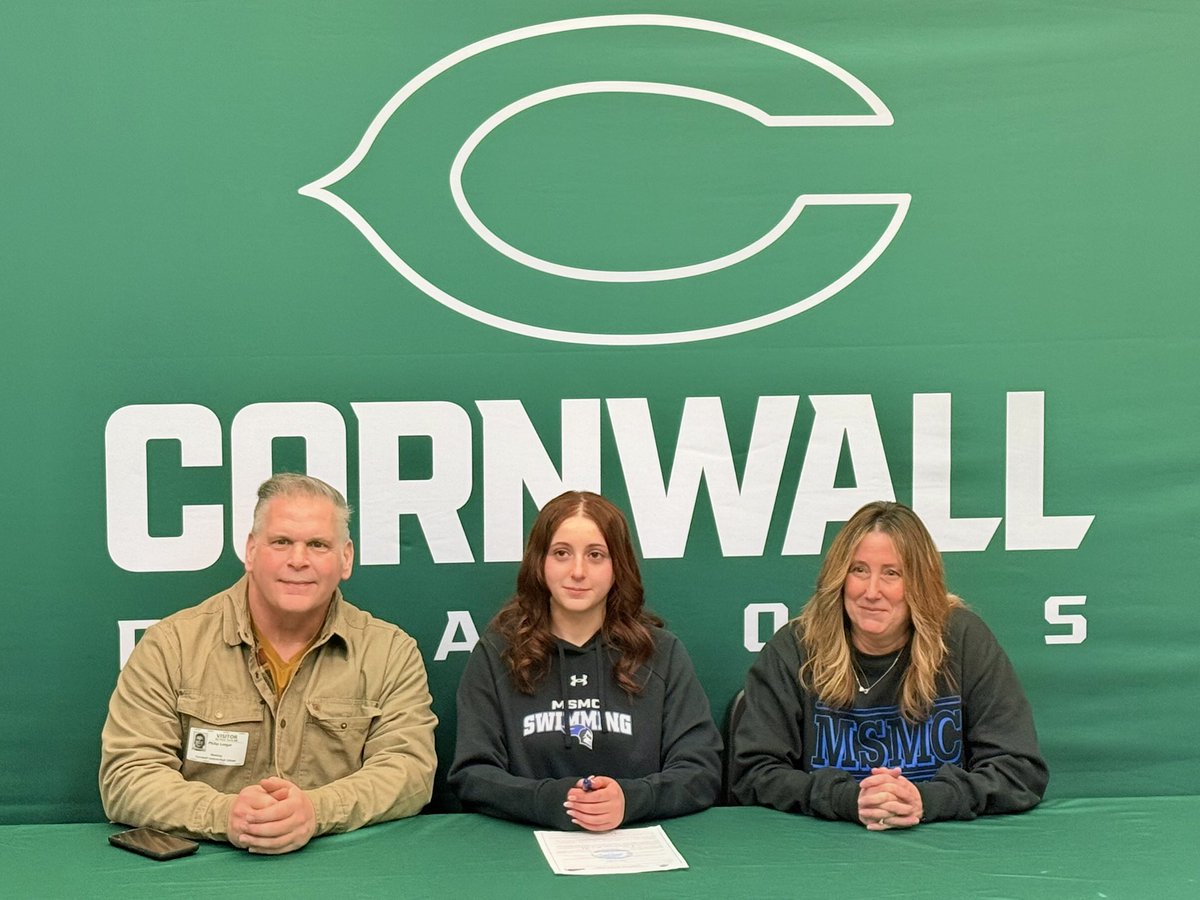 Terry J. Dade (@tdade) on Twitter photo Celebrating Morghain Losgar as she signs her letter of commitment to swim at Mount Saint Mary College! Her gratitude for her family, coaches and her education were so very touching. 🥹 <a href="/cornwallcsd/">Cornwall CSD</a> Celebrating Morghain Losgar as she signs her letter of commitment to swim at Mount Saint Mary College! Her gratitude for her family, coaches and her education were so very touching. 🥹 <a href="/cornwallcsd/">Cornwall CSD</a>