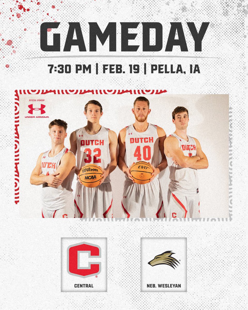 Senior Night! 

🆚 Nebraska Wesleyan
⏰ 7:30 PM CT
📍 Pella, IA
🖥️ centraldutchnetwork.com/centraldutchsp…
📊 athletics.central.edu/sidearmstats/m…