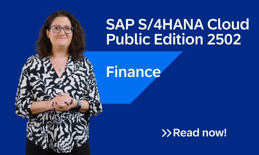 DeissnerKatrin's tweet photo. 📢 Explore the latest innovations in SAP S/4HANA Cloud Public Edition 2502 for Finance!

🎥 Get an overview on the key updates in this video by Katrin Deissner: https://t.co/RKxbuSfE8O

🔍 Read the complete blog post for more details: https://t.co/APliOpVMR7

#SAPCloudERP https://t.co/NUfly7rwOg