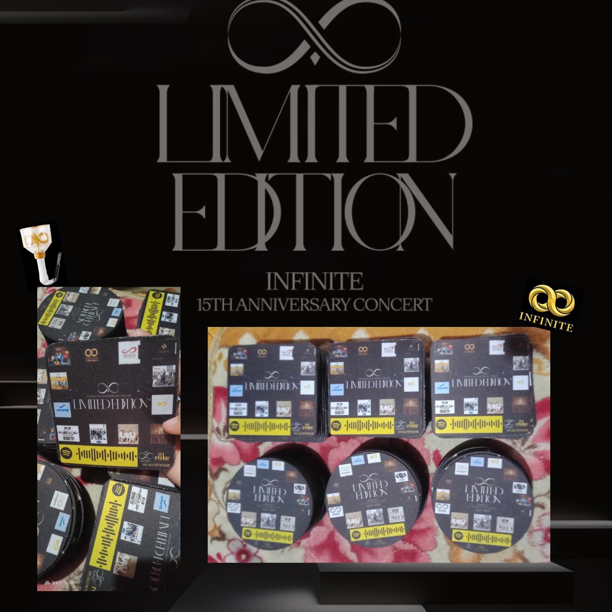 Me &amp; sis (her first time travelling intl) are excited to see #INFINITE this weekend! 

Prepared a little freebie. Feel free to approach us just show anything infinite related (lightstick, POCA,etc). These are limited in qty. Can't wait to mingle! #INFINITEinKL #INFINITEinMY