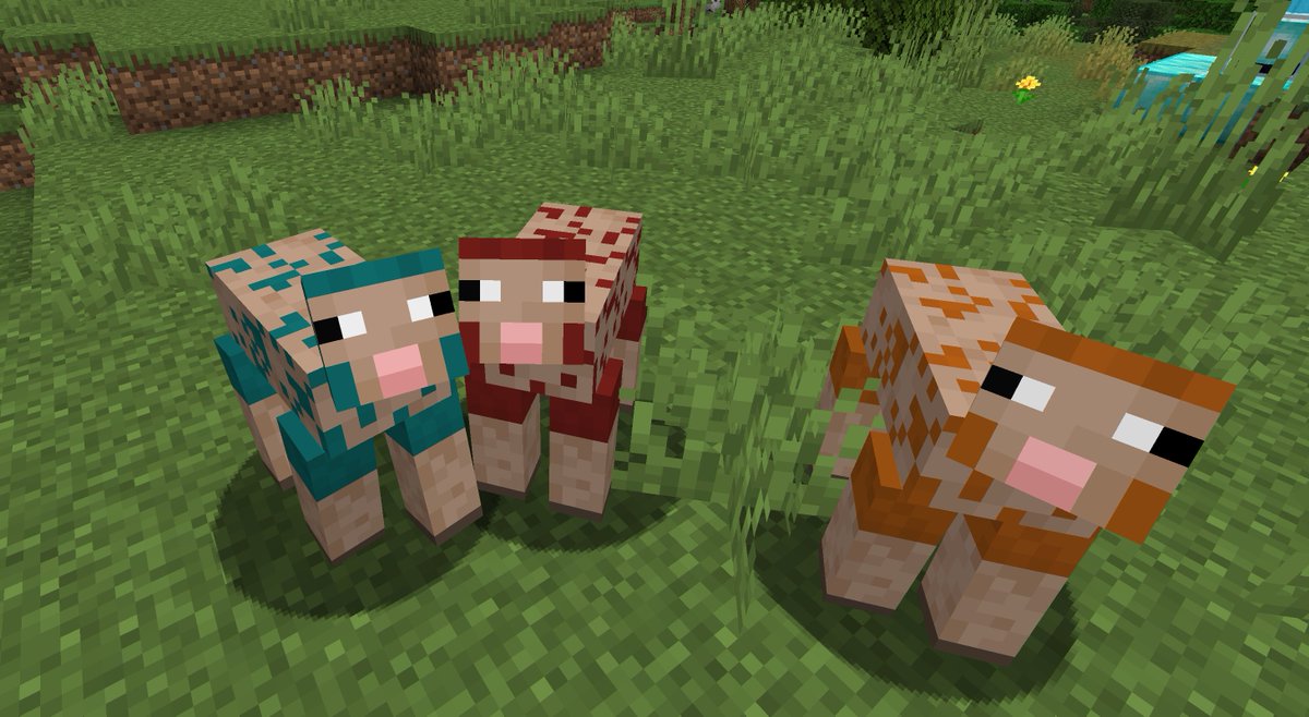 silentwisperer_'s tweet photo. Good parity for java edition! They ~~stole~~ got a bedrock feature! Sheared sheep now have little bits of colored wool on them so you know what color the sheep is! Bedrock has had this for years :D https://t.co/MRwgHTIlhy