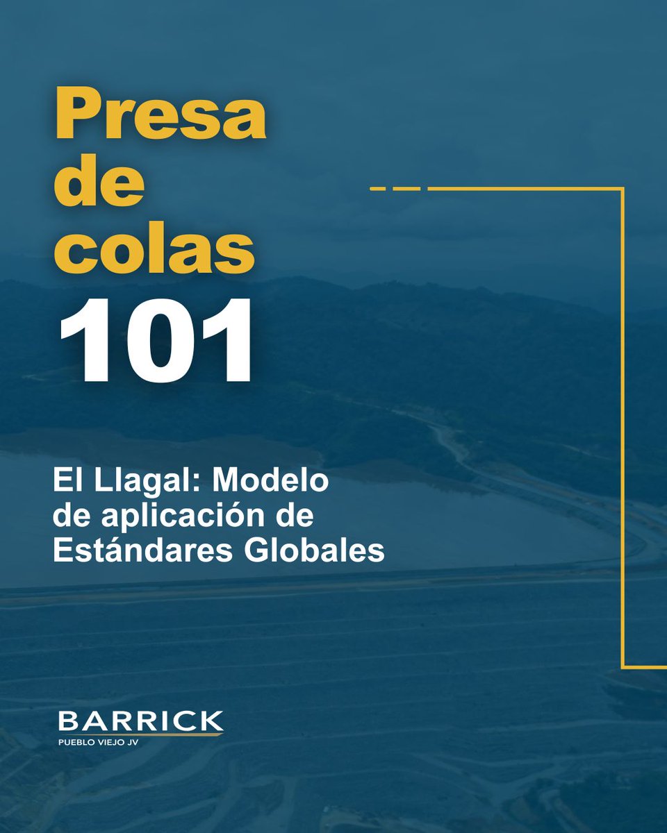 BarrickRD's tweet photo. En #BarrickPuebloViejo gestionamos nuestra presa de colas El Llagal con prácticas de clase mundial, garantizando una operación segura y respetuosa con el medioambiente. 🥇🌿

#BarrickRD
#UnLugarDeValor
#PresadeColas
#Seguridad
#Estandares
#Colas
#Presa https://t.co/WmL9hT15kH