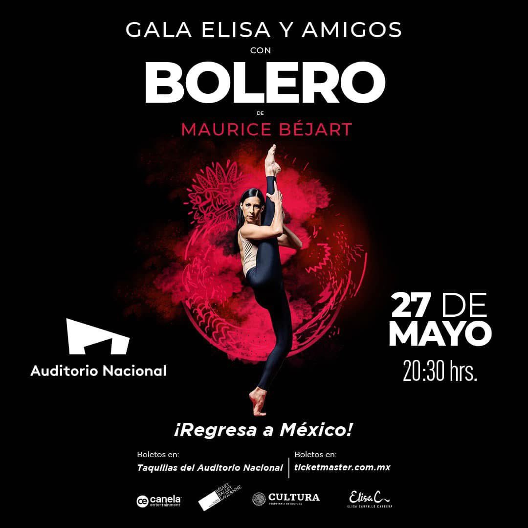 ¡BOLERO, de Maurice Béjart, regresa a México!
Dentro de su gala de ballet
<a href="/ElisaCarrilloC/">Elisa Carrillo Cabrera</a> escenificará esta maravillosa danza.

📅 27 de mayo | ⏰ 20:30 hrs | 📍 Auditorio Nacional

BOLETOS AQUÍ ➡️ tinyurl.com/yt6rxtbk