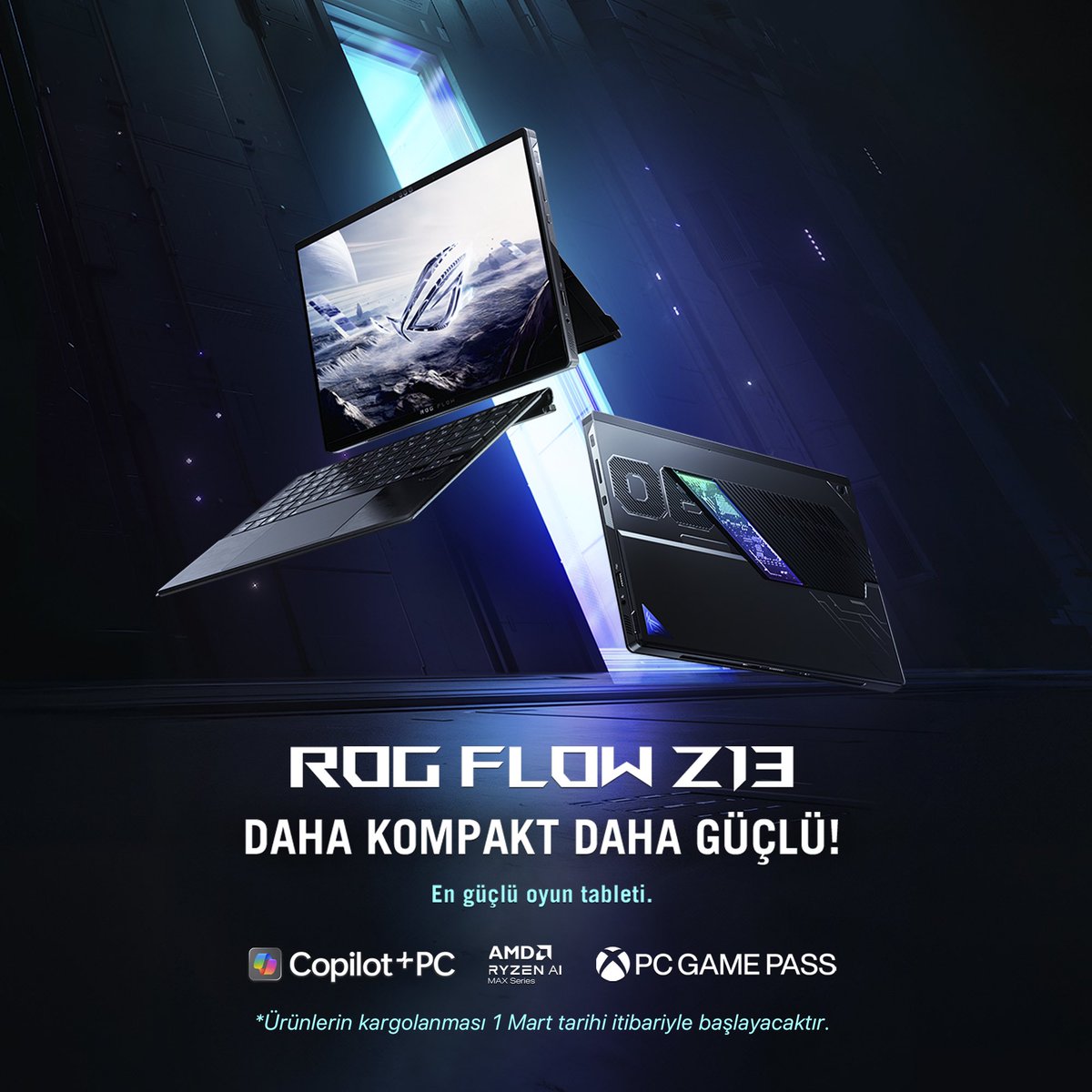 teknorya's tweet photo. 🎮✨ ASUS ROG Flow Z13 özel ön siparişte! 💻🔥

Detaylar için bio’daki linkten mağazalarımızı ziyaret edebilirsiniz.

#teknolojipazariniz #teknorya

#ROGFlowZ13 #AsusROG #GamingLaptop #2in1Laptop #OyunTableti #PortableGaming #Gaminglaptop #HighPerformance #GamingTech https://t.co/ZnkQ4y3NJ8