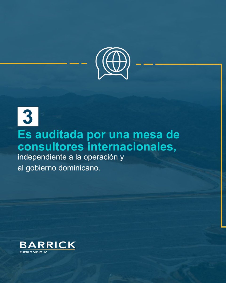 BarrickRD's tweet photo. Desliza y descubre los estándares internacionales que respaldan nuestra visión de #MineríaResponsable.

#BarrickRD
#UnLugarDeValor
#PresadeColas
#Seguridad
#Estandares
#Colas
#Presa https://t.co/q7xhvCi3ax