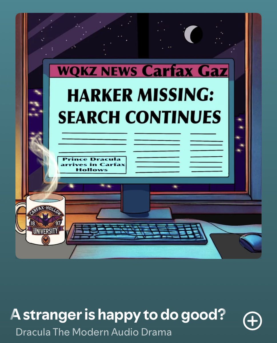 The third episode of Dracula The Modern Audio Drama is live!! You can listen on Spotify - open.spotify.com/episode/1f2Ylh… or Apple Podcasts - podcasts.apple.com/us/podcast/dra…