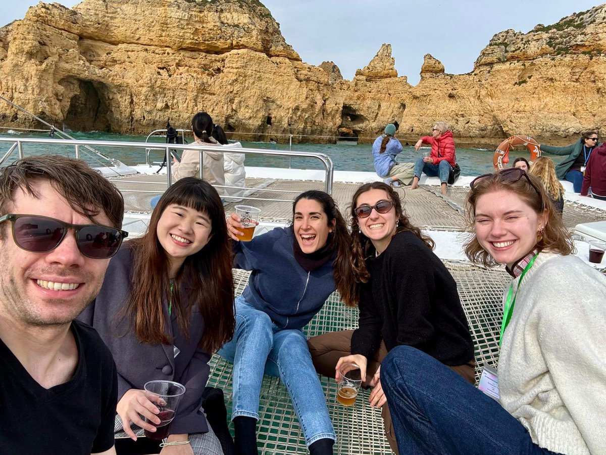 SWilliamslab_OX's tweet photo. Making waves at the 1st European Ovary Workshop @EOvaryWorkshop! 🌊 Who would’ve guess we would be   NETworking (on a NET) while enjoying the beautiful scenery along Portugal's coastline!! 🛥️

@Ox_wrh 
#EuropeanOvaryWorkshop #OvaryBiology #OvarianResearch #OvarianBiology https://t.co/1KI22p7Joq