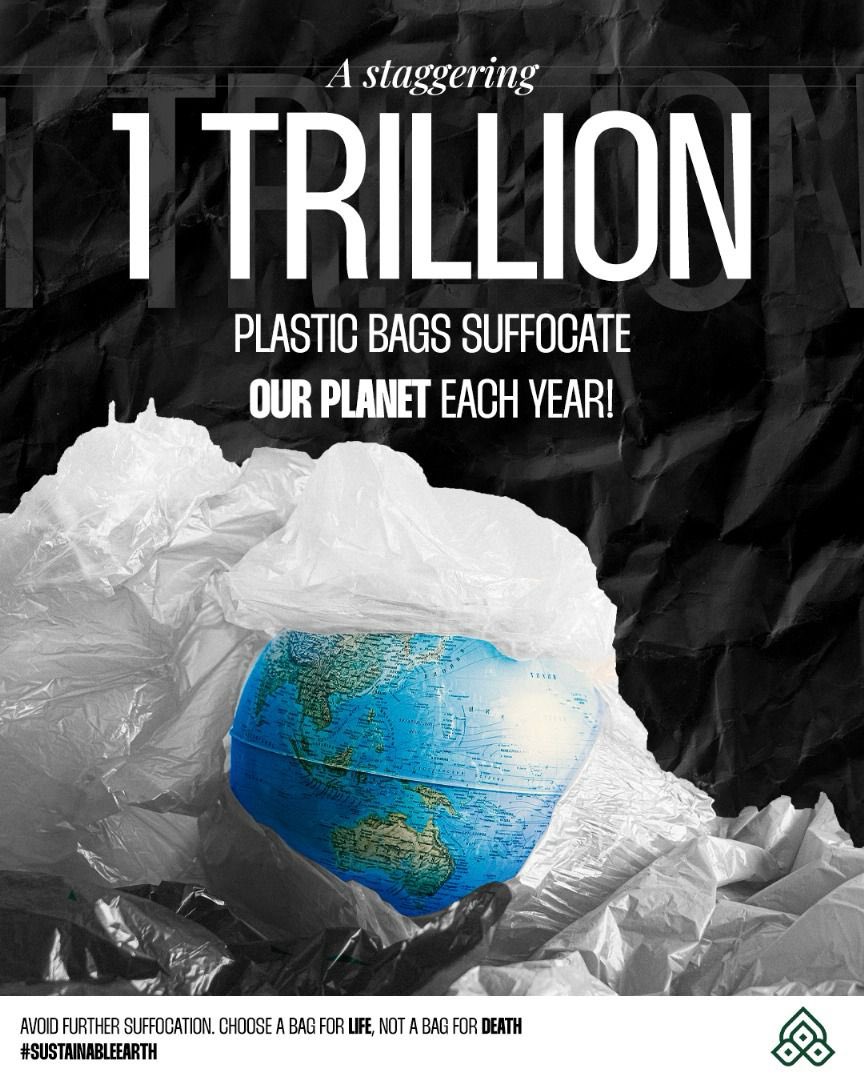 etlimited_'s tweet photo. 1 TRILLION plastic bags are suffocating our planet every single year! This isn’t just pollution—it’s a crisis. Every plastic bag used is another step towards a dying Earth.

CHOOSE A BAG FOR LIFE, NOT A BAG FOR DEATH.

Carry responsibly. Choose sustainability. Protect our future. https://t.co/OFY9jXy9MG