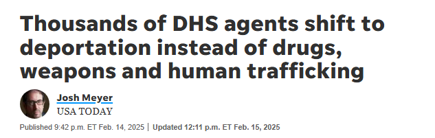 I'm back and I'm once again going to be reminding people that the Trump administration is deliberately letting pedophiles, drug traffickers, and terrorists off the hook in their zeal to go after random migrants instead.

He's making us all less safe.