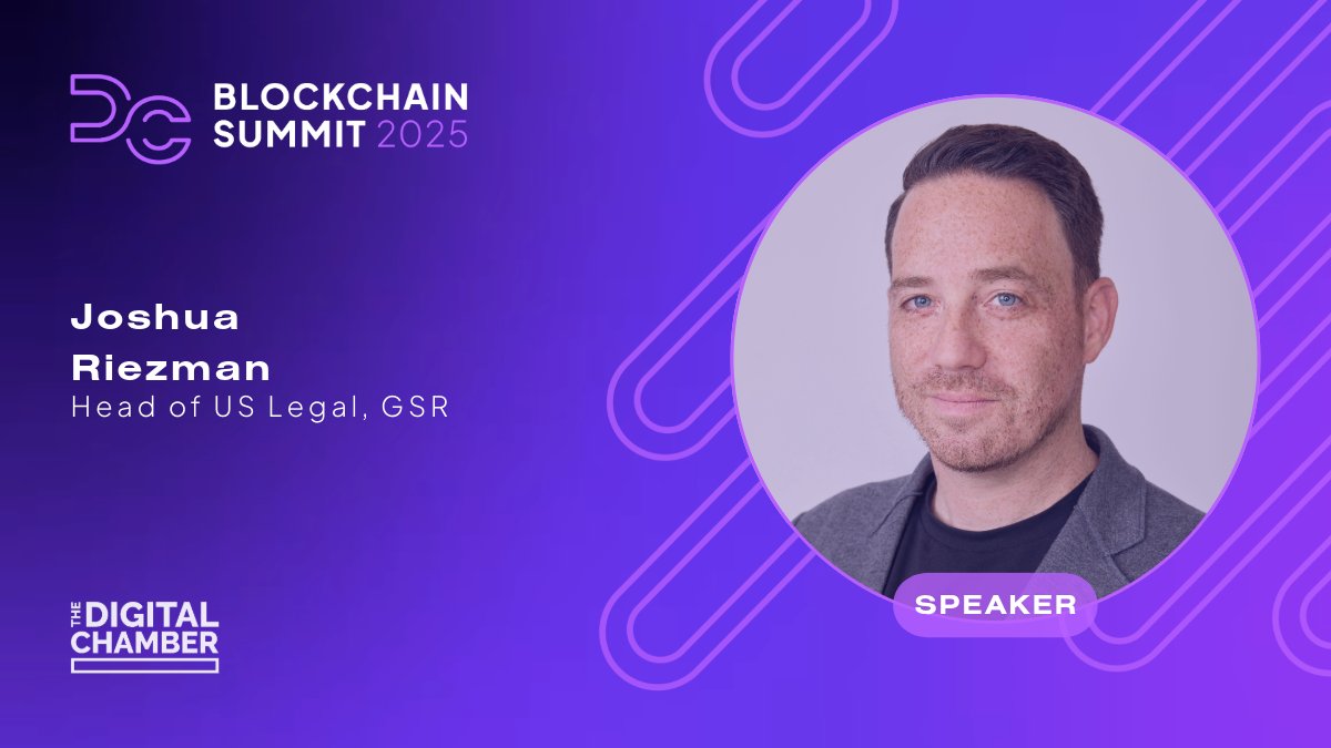 GSR (@gsr_io) on Twitter photo 2025 is shaping up to be a pivotal year for #crypto policy and regulatory clarity will be key to driving innovation & growth as the landscape evolves.
Join us at the #DCBlockchainSummit on 3/26, where Head of US Legal <a href="/JoshR_GSR/">Joshua Riezman</a> is speaking!
More info: bit.ly/DCB25 2025 is shaping up to be a pivotal year for #crypto policy and regulatory clarity will be key to driving innovation & growth as the landscape evolves.
Join us at the #DCBlockchainSummit on 3/26, where Head of US Legal <a href="/JoshR_GSR/">Joshua Riezman</a> is speaking!
More info: bit.ly/DCB25