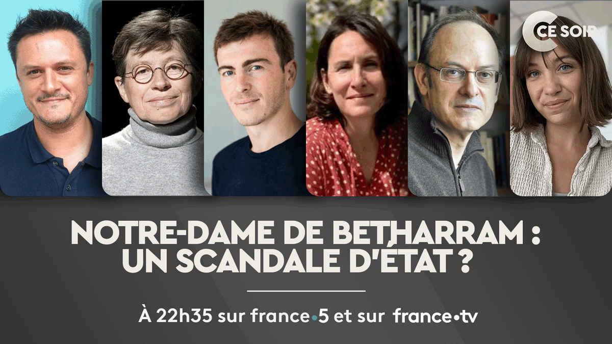 CCeSoir (@ccesoir) on Twitter photo ⏰ 22h35 sur <a href="/FranceTV/">France tv</a>
Avec :
📌 Pascal GELIE Ancien élève du lycée Notre-Dame de Betharram
📌 <a href="/veroniqueop/">Veronique Margron</a> Présidente de la Corref
📌 <a href="/AnttonRouget/">Antton Rouget</a> Journaliste à Mediapart
📌 <a href="/F3_Americalopez/">América Lopez</a> Journaliste à France 3 Aquitaine
📌 <a href="/DenisSLS/">denis salas</a> Magistrat
📌 Ève SIMONET Réalisatrice ⏰ 22h35 sur <a href="/FranceTV/">France tv</a>
Avec :
📌 Pascal GELIE Ancien élève du lycée Notre-Dame de Betharram
📌 <a href="/veroniqueop/">Veronique Margron</a> Présidente de la Corref
📌 <a href="/AnttonRouget/">Antton Rouget</a> Journaliste à Mediapart
📌 <a href="/F3_Americalopez/">América Lopez</a> Journaliste à France 3 Aquitaine
📌 <a href="/DenisSLS/">denis salas</a> Magistrat
📌 Ève SIMONET Réalisatrice