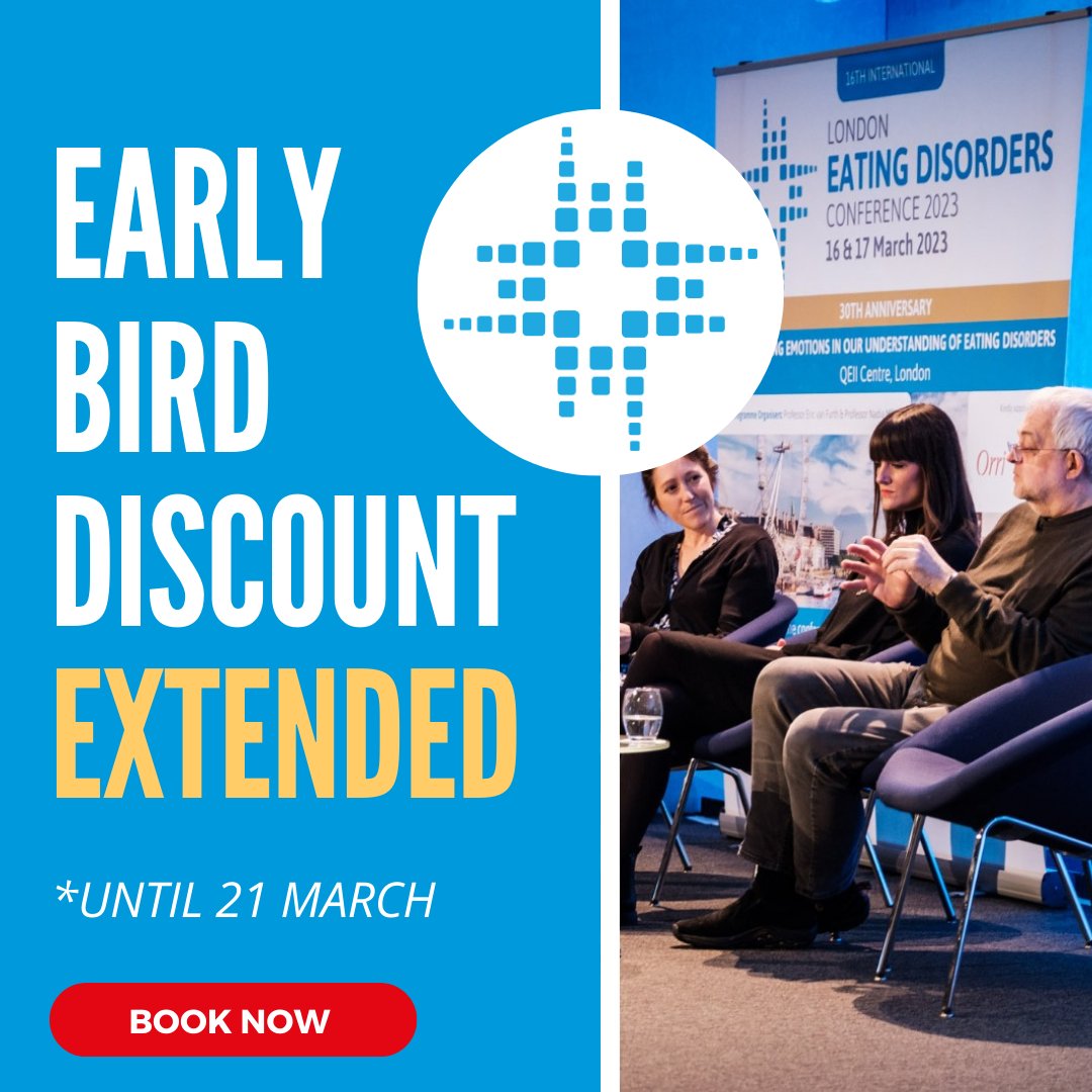 Early Bird Rate has been extended ‼️

Due to high demand our early bird rate has been extended, so grab your ticket while you can🤩 

Book your place 👉eatingdisordersconference.com/londoneatingdi…