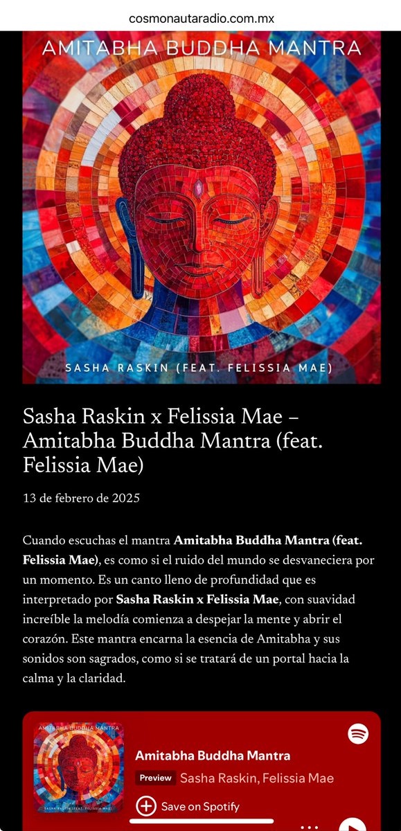 sasharaskin's tweet photo. The Mexican blog Cosmonauta Radio writes about “Amitabha Buddha Mantra”: https://t.co/XjaL7ayE3d https://t.co/uuaJJfgufe