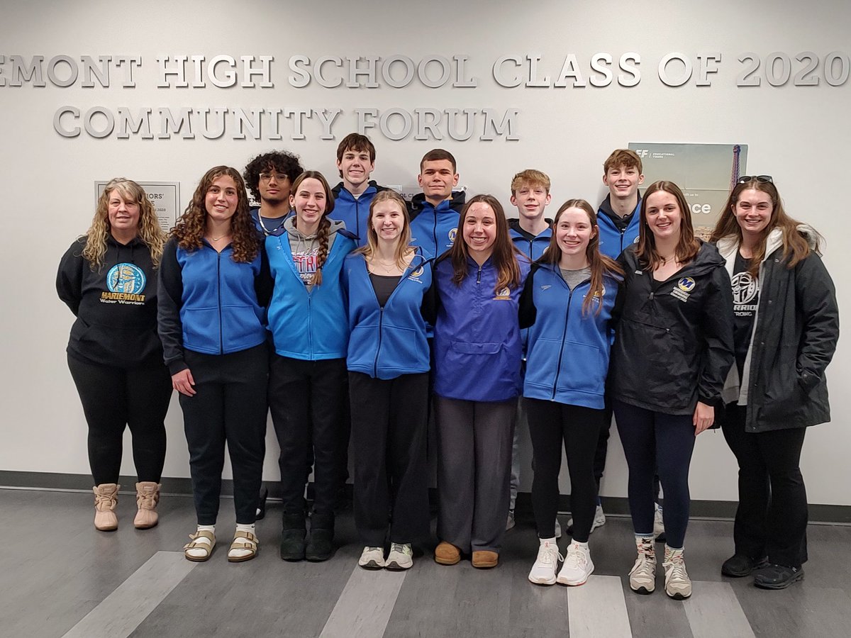 mmontad's tweet image. And they're off!  Mariemont Swimmers on their way to Canton for the State Championships!  Good luck!