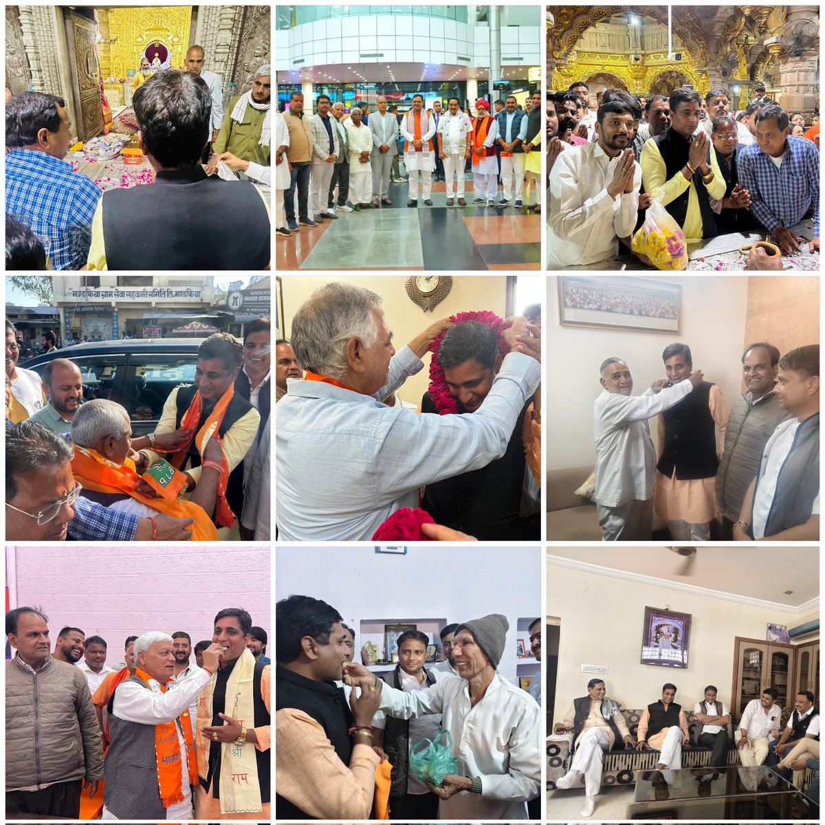 Pmewarabhl's tweet photo. भारतीय जनता पार्टी भीलवाड़ा के पुनः जिलाध्यक्ष बनने के पश्चात साँवरिया सेठ के दर्शन कर आशीर्वाद लिया एवं भीलवाड़ा भाजपा जिला प्रभारी श्री रतनलाल जी गाडरी के चित्तौड़गढ़ जिलाध्यक्ष बनने पर उन्हें शुभकामनाएं दी,इसके पश्चात राजस्थान के यशस्वी @RajCMO श्री @BhajanlalBjp जी 1/2 https://t.co/MDQW300j6C