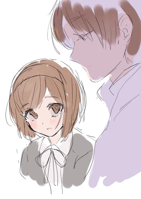 15分ドローイングで描いてもらった推し・・(お題:ジョゼorエッタorジョゼエッタ) 