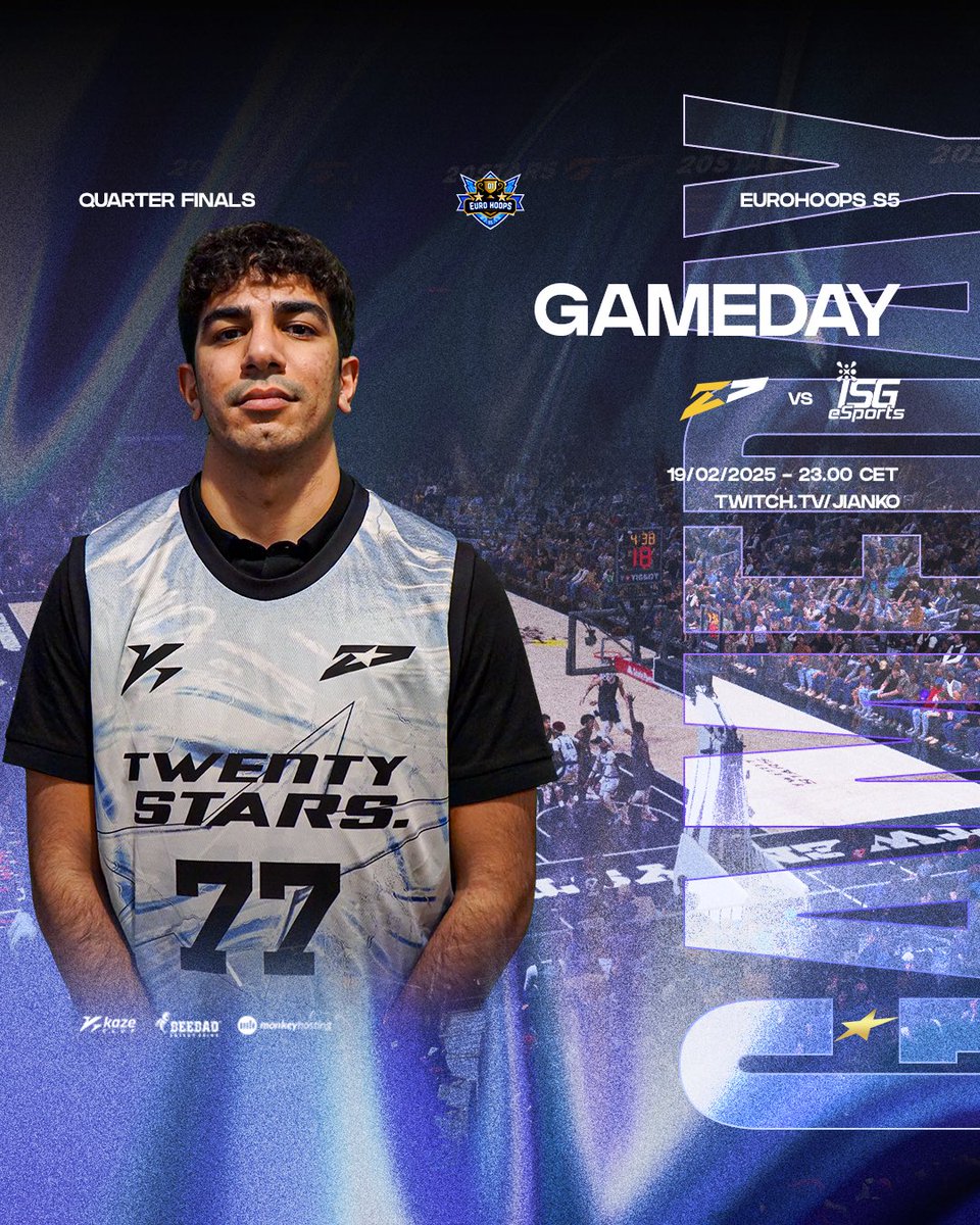TwentyStars2k (@twentystars2k) on Twitter photo ๐ซMATCHDAY!
๐<a href="/EuroHoops2K/">๐๐๐ฟ๐ผ ๐๐ผ๐ผ๐ฝ๐ ๐ฎ๐</a> Quarter Finals
๐<a href="/ISGeSports/">ISG Esports</a>
โฐ23:00 (CET) BO3
๐บtwitch.tv/jianko
โน๏ธโโ๏ธ
<a href="/IlySZN_/">IlySZN</a>
<a href="/Lijeez1/">Lijeez</a> / <a href="/vkeezy2k/">keezy</a>
<a href="/PushingTommy/">Tommy</a> / <a href="/TalkToDanto/">Danto</a>
<a href="/xpipotato/">20s xpipotato๐๐ฎ๐น</a>
<a href="/JustFala_/">Fala</a>
๐จโ๐ผ
<a href="/JiankoWRLD/">Jianko</a>
<a href="/Sifonium/">Simone Pes</a>
#TwentyStars2k ๐๐ฎ๐น
#risingstars ๐ซMATCHDAY!
๐<a href="/EuroHoops2K/">๐๐๐ฟ๐ผ ๐๐ผ๐ผ๐ฝ๐ ๐ฎ๐</a> Quarter Finals
๐<a href="/ISGeSports/">ISG Esports</a>
โฐ23:00 (CET) BO3
๐บtwitch.tv/jianko
โน๏ธโโ๏ธ
<a href="/IlySZN_/">IlySZN</a>
<a href="/Lijeez1/">Lijeez</a> / <a href="/vkeezy2k/">keezy</a>
<a href="/PushingTommy/">Tommy</a> / <a href="/TalkToDanto/">Danto</a>
<a href="/xpipotato/">20s xpipotato๐๐ฎ๐น</a>
<a href="/JustFala_/">Fala</a>
๐จโ๐ผ
<a href="/JiankoWRLD/">Jianko</a>
<a href="/Sifonium/">Simone Pes</a>
#TwentyStars2k ๐๐ฎ๐น
#risingstars
