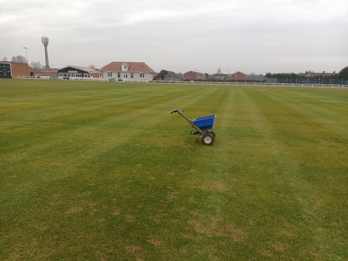 Both pitches getting a first Topping, fertiliser and seed, looks like a square just come through winter, warmer weather expected so decided to take my chances 
Any new players fancy premier league cricket  ??
<a href="/Karl_McDermott/">Karl McDermott</a> 
<a href="/MichaelVaughan/">Michael Vaughan</a> 
<a href="/PitchesUk/">PerfectPitchesUKLtd</a> 
<a href="/YorkshireCCC/">Yorkshire CCC</a> 
<a href="/YCCC_YCF/">Yorkshire Cricket Foundation</a>