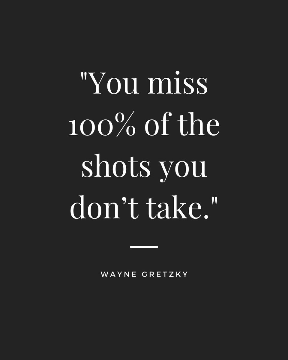 🔥 "You miss 100% of the shots you don’t take." – Wayne Gretzky

Take every opportunity, and never be afraid to try!
