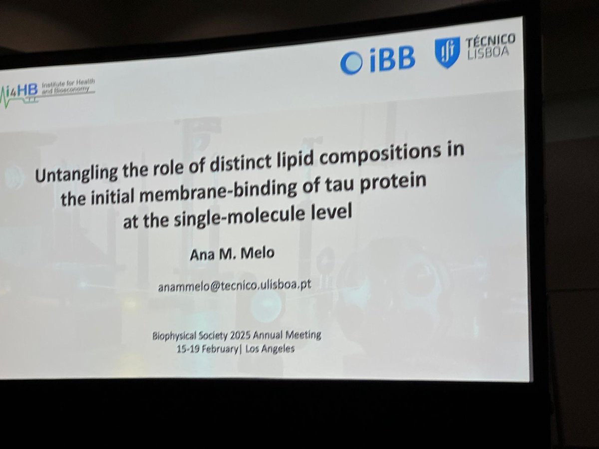Ana M Melo (@melo_anam) on Twitter photo Huge thanks to <a href="/BiophysicalSoc/">Biophysical Society</a> for the opportunity to present my work and co-chair the Platform: Intrinsically Disordered Proteins I.
#bps2025 - Los Angeles, California.
Thanks <a href="/ml4ngp/">ML4NGP</a> for the ITC grant.
Presenting Research @ibbTecnico and <a href="/istecnico/">Instituto Superior Técnico</a>. Huge thanks to <a href="/BiophysicalSoc/">Biophysical Society</a> for the opportunity to present my work and co-chair the Platform: Intrinsically Disordered Proteins I.
#bps2025 - Los Angeles, California.
Thanks <a href="/ml4ngp/">ML4NGP</a> for the ITC grant.
Presenting Research @ibbTecnico and <a href="/istecnico/">Instituto Superior Técnico</a>.