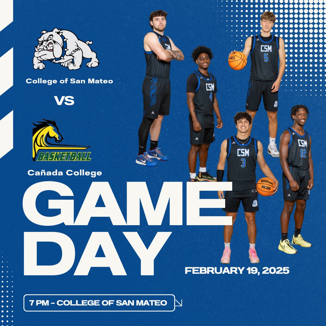 🚨GAMEDAY🚨
Tonight we honor our Sophmores in the final home game of the season. Come out and support The Bulldogs as they take on Cañada College. Tip off is 7pm.
Come out and support!
Watch the live stream here💻:

fan.hudl.com/usa/ca/san-mat…