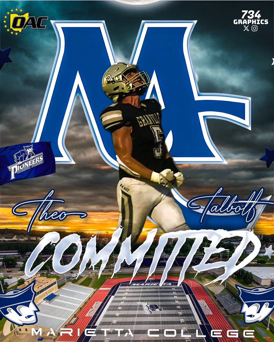 Theodore Talbott (@talbotttheo) on Twitter photo Excited to be continuing my athletic and academic career at Marietta College. Roll Pios!!
<a href="/CoachTomKaufman/">Tom Kaufman 🇺🇸</a> <a href="/Granville_FB/">Granville Football</a> Excited to be continuing my athletic and academic career at Marietta College. Roll Pios!!
<a href="/CoachTomKaufman/">Tom Kaufman 🇺🇸</a> <a href="/Granville_FB/">Granville Football</a>