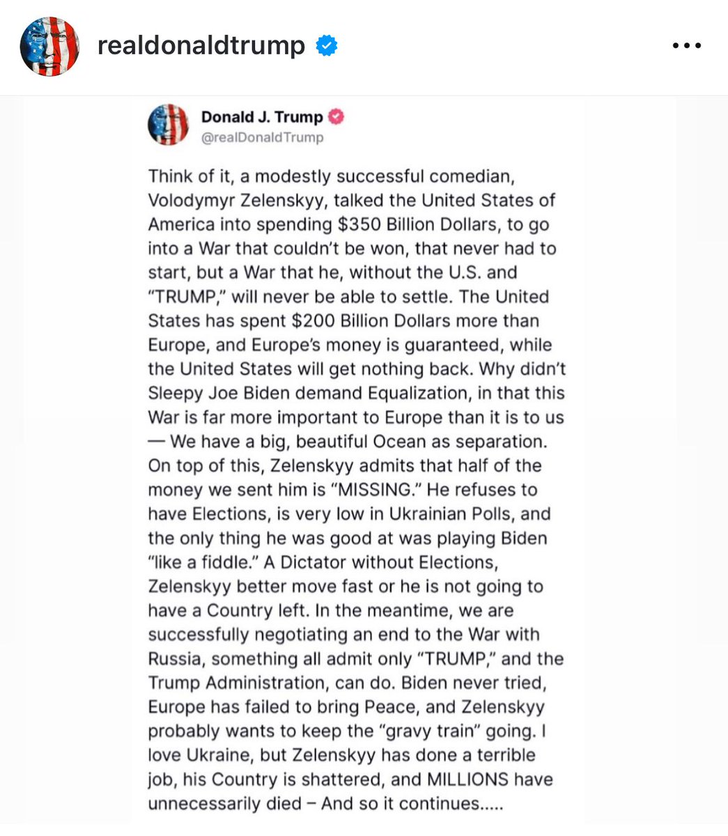 Sarebbe bello ascoltare da quella destra che ha sostenuto Zelensky e l'eroico popolo ucraino in questi tre anni una parola, anche una, per dire all'amico Donald: not in my name