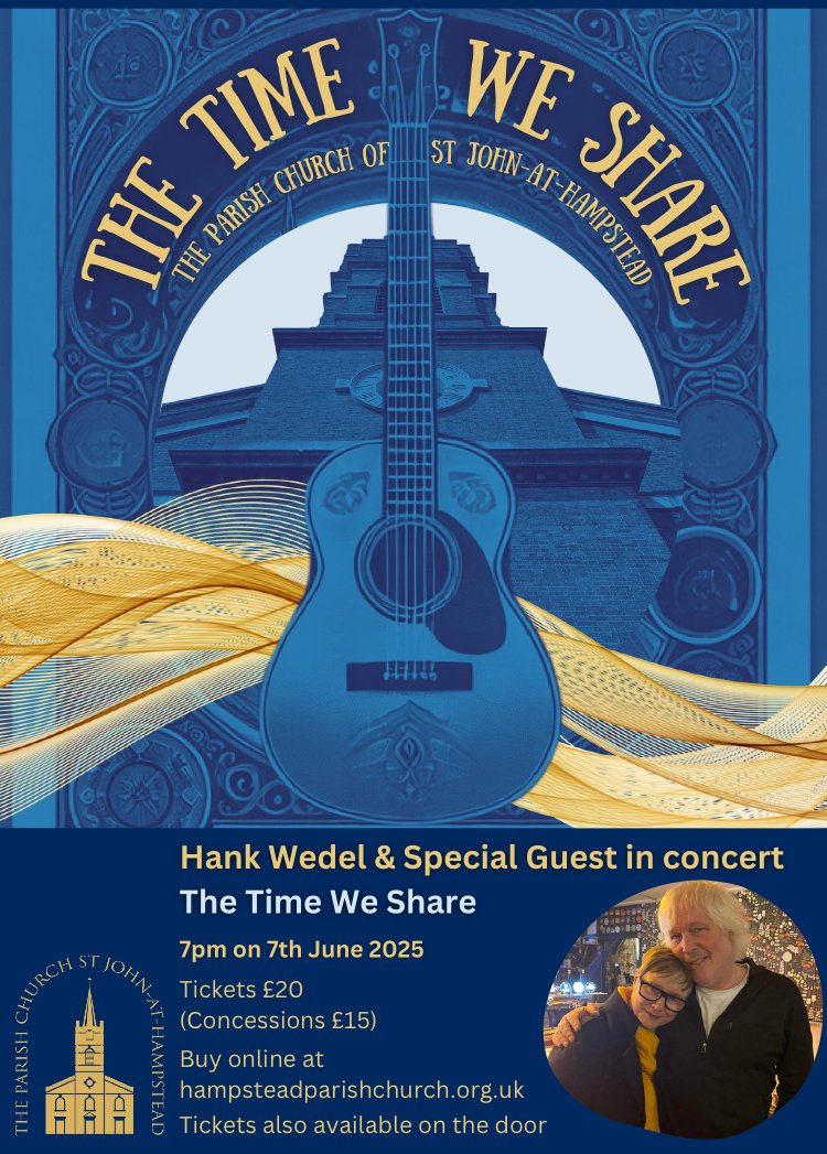 UK Shows in June!
Cardiff June 5th
seetickets.com/event/hank-wed…
London June 7th
eventbrite.co.uk/e/the-time-we-…
#hankwedel #thetimeweshare
Both to celebrate "The Time We Share"
AND the release of  "Speak to Me"
streamondistro.lnk.to/SpeaktoMe
#fizzievents #stjohntheevangelist #stjohnathampstead