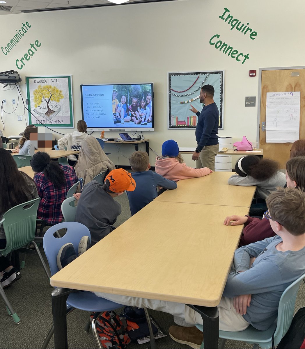 DEI_APS's tweet image. The DEI team is having an impactful day with Kenmore students, presenting on Hate Speech.