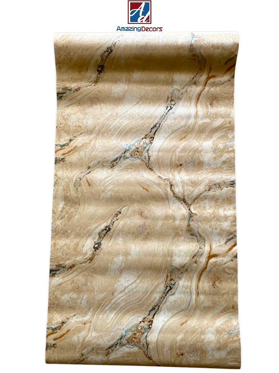 The intricacy of this  Vasari Palmetto Marble Taupe Wallpaper design is remarkable, featuring a detailed organic pattern that will enhance the aesthetic of any space it occupies.