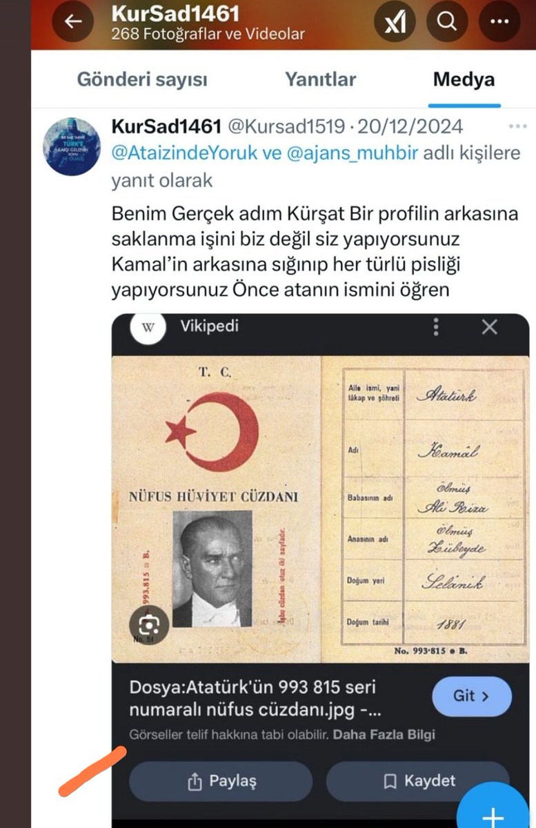 Adresimi verecekmiş Atatürk düşmanı gaybe.Ben vereyim yenikent mahalle Odunpazarı Eskisehir.Ama şu an gaziantepdeyim.Siz o Kürşat o.evladi ile Atatürk'e ettiğiniz hakaretlerin bedelini ödeyin önce,Arşiv elimde.tıpası giyen gelir adrese 
<a href="/minsahraa/">MiNE KONAN 1976❤️35</a>