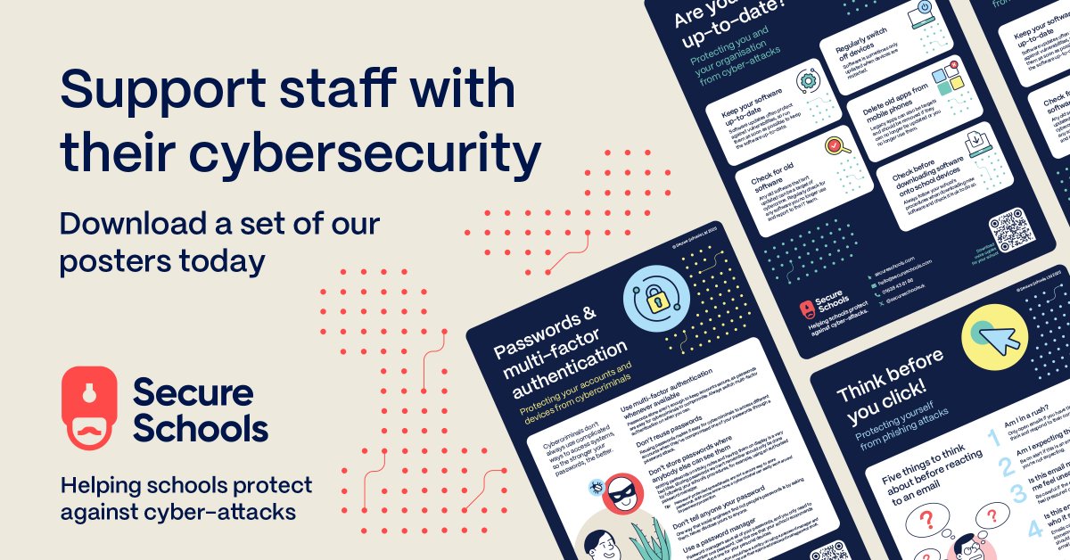 New free cybersecurity posters!
🎣 Phishing emails
⬇️ Updating software
🔒 Passwords &amp; MFA
hubs.la/Q037mGJ90