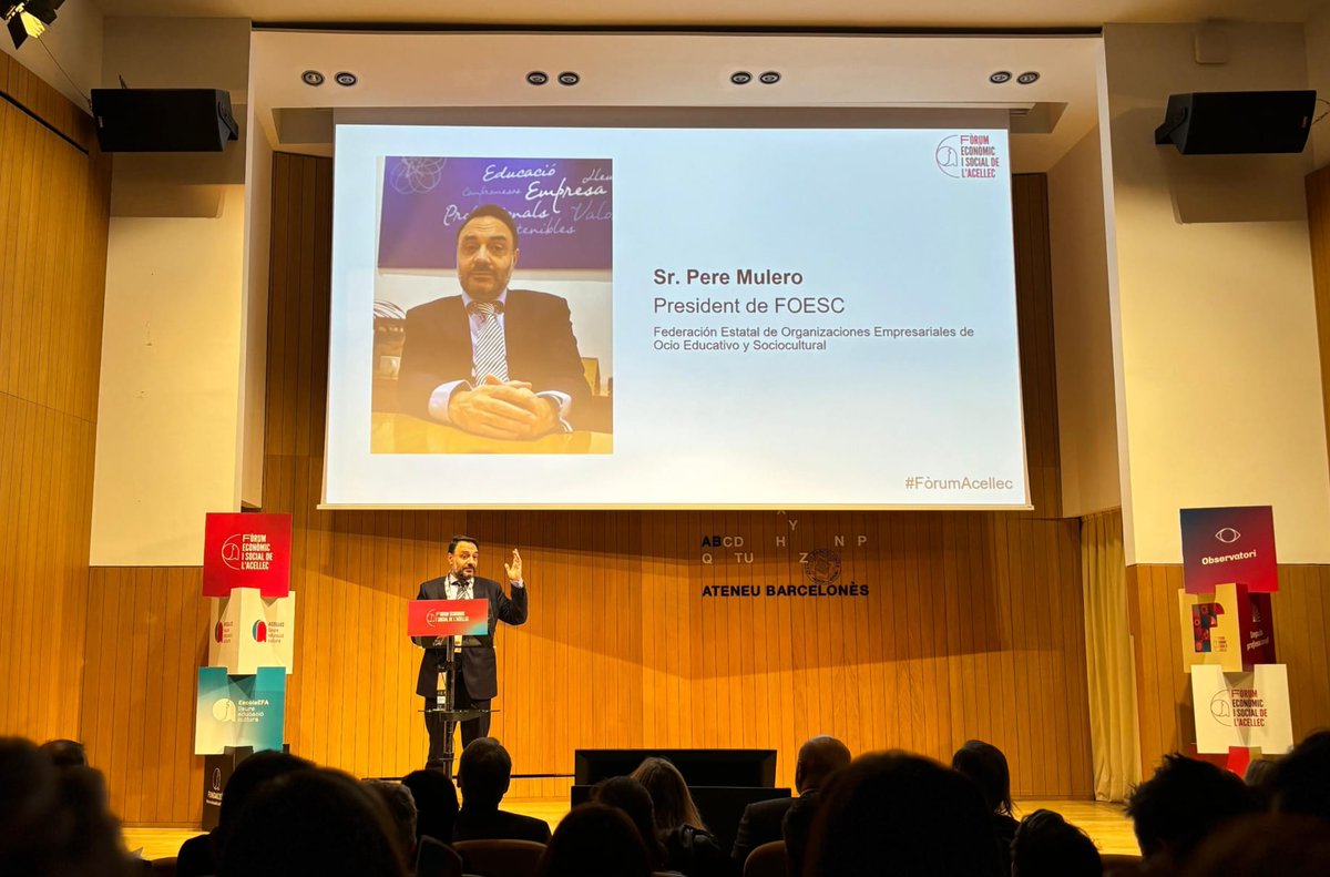 FOESC's tweet image. Enhorabuena @Acellec  por #forumacellec , un modelo inspirador para fortalecer el reconocimiento del sector ocio educativo y sociocultural. Un precedente clave para el futuro: más visibilidad, mayor sintonía entre pymes y administraciones y camino hacia el reconocimiento merecido