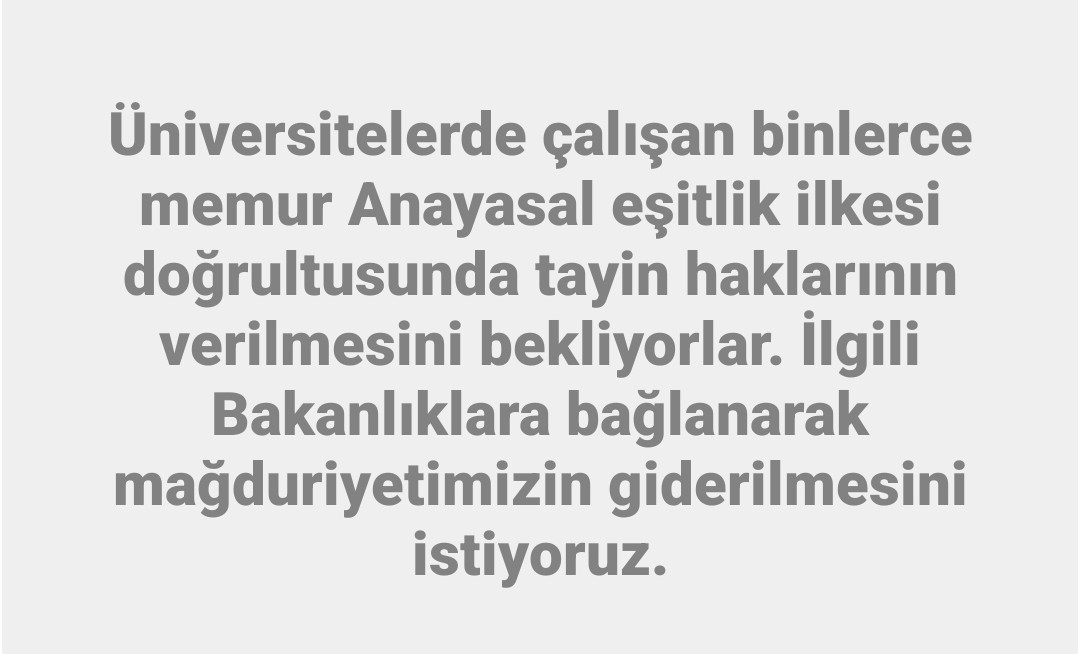 #UnvMemurBakanlgaGecsin