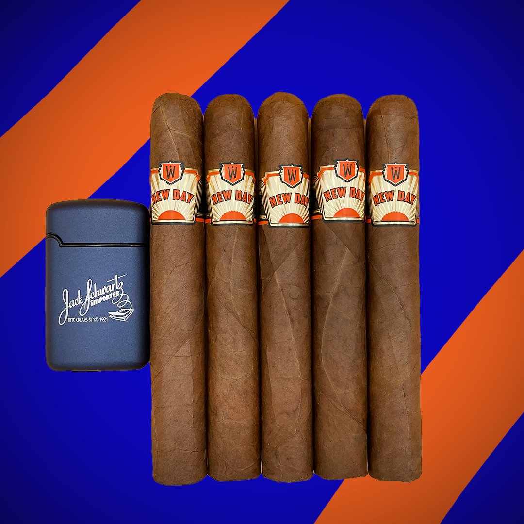 Need a light? 🔥 We got you covered 😎 Right now if you grab a New Day 5-Pack you'll receive a FREE Jack Schwartz branded torch! Truly a perfect gift for the one who just can't seem to hold on to their lighter 😉 #WarpedCigars #NewDay #FivePack #Free

jackschwartz.com/products/warpe…