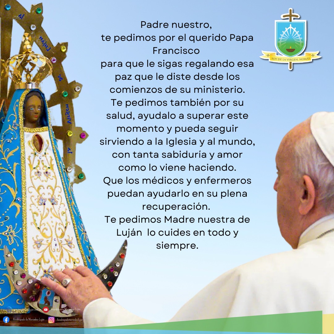 Con la #esperanza como signo jubilar, compartimos la carta de nuestro Padre Obispo Jorge Eduardo Scheinig animándonos a intensificar nuestra oración por la salud de nuestro querido #PapaFrancisco.

📝 Disponible desde: arquimercedes-lujan.com.ar/2025/02/19/nos…